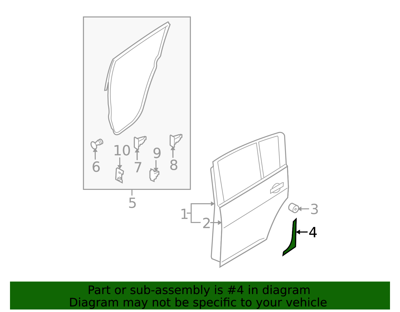 2007-2010 Nissan Versa Side Body Trim Protector 82893-EL000 | OEM Parts ...