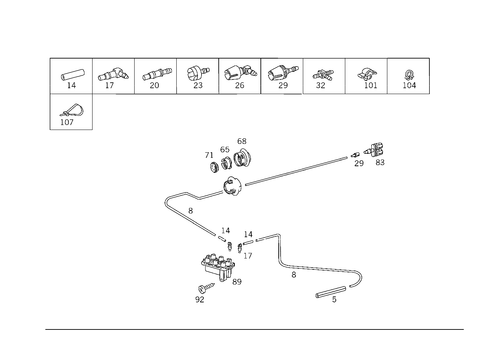 Engine Vacuum Connection for 1998 Mercedes-Benz E430 #0