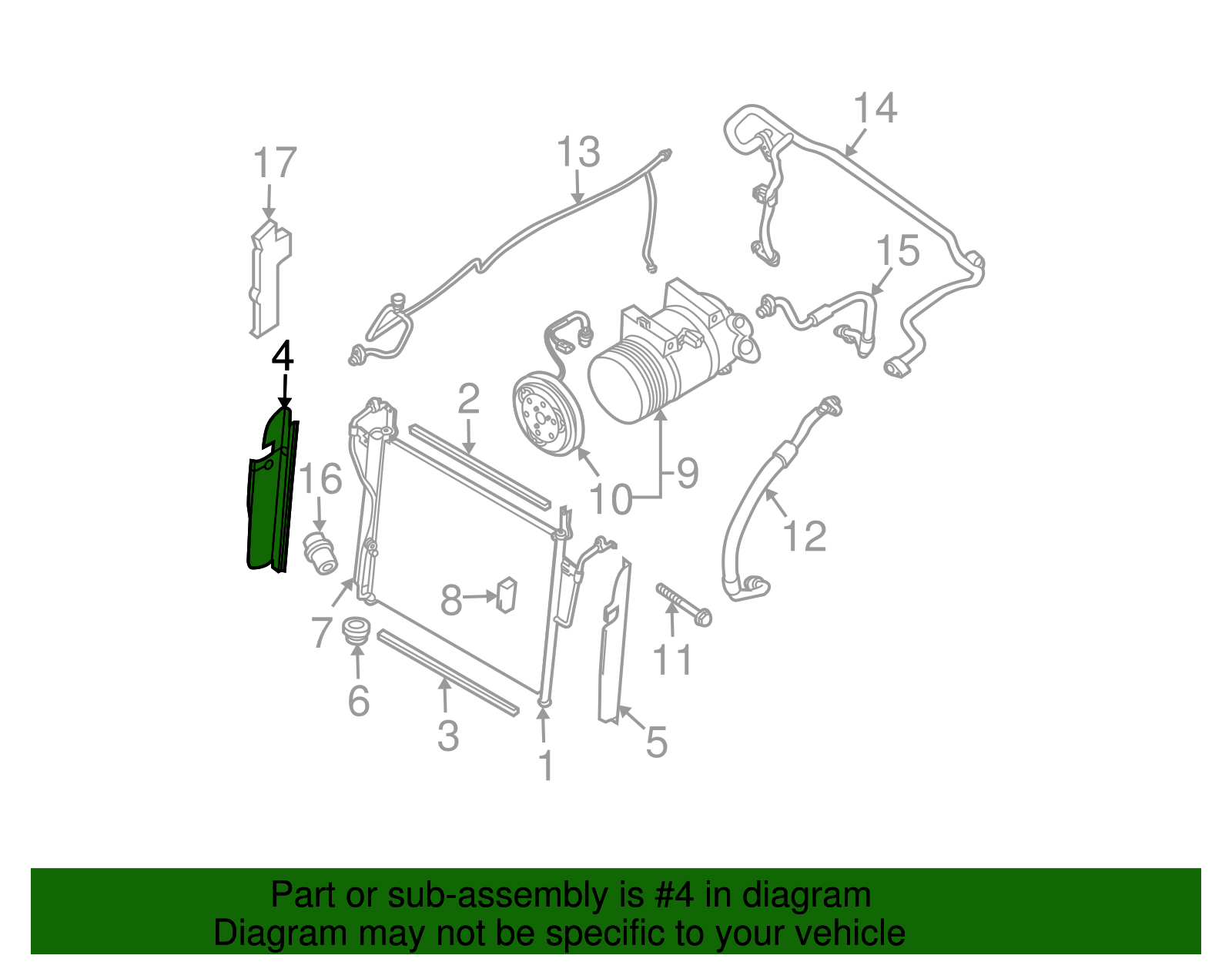 Condenser Assembly Seal - Nissan (92180-7S000)