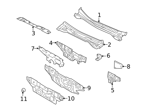 Cowl for 2004 Mitsubishi Outlander #0