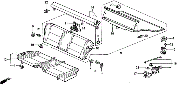 Rear Seat for 1991 Honda Prelude #0