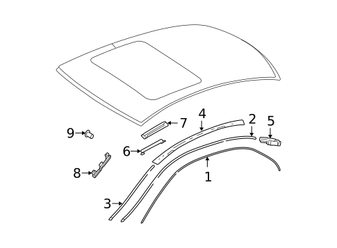 EXTERIOR TRIM - ROOF for 2016 Mercedes-Benz CLS63 AMG S #1