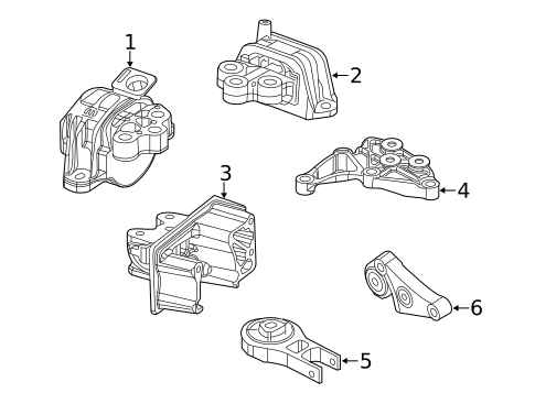 Engine & Trans Mounting for 2018 Fiat 500L #0
