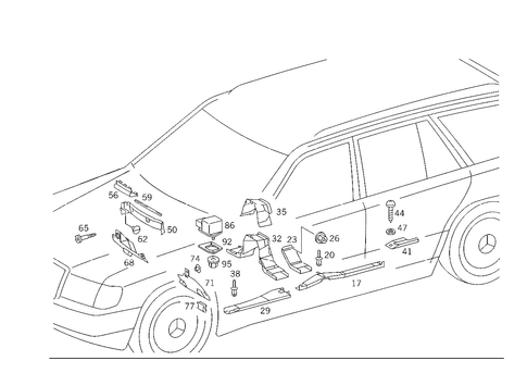 Cable Covering & Electrical Parts for Blower Motor & Heated Rear Window Pane for 1993 Mercedes-Benz 300 TE #3