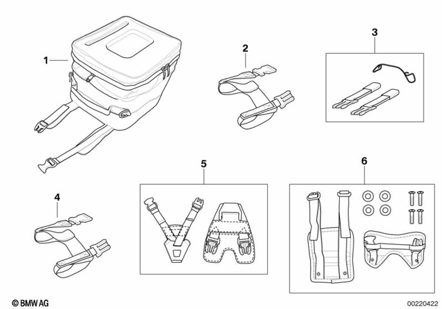 71607712397 - Luggage &amp; Storage: Attachment, Tank Rucksack Rear for BMW-Motorrad Image
