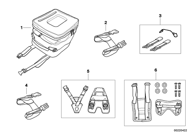 71607712398 - : Attachment, Tank Rucksack Front for BMW-Motorrad Image