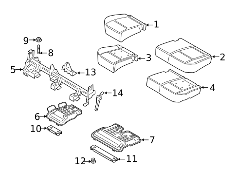 Rear Seat Components for 2018 Ford EcoSport #1