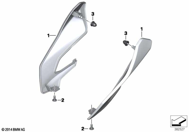 46638549798 - Frame and Mounting Parts: Covering Right - Rohteil/blank for BMW-Motorrad Image