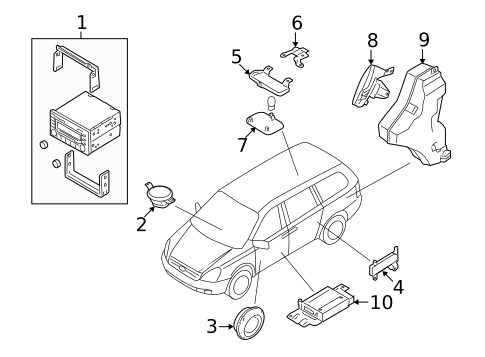 Sound System for 2007 Hyundai Entourage #0