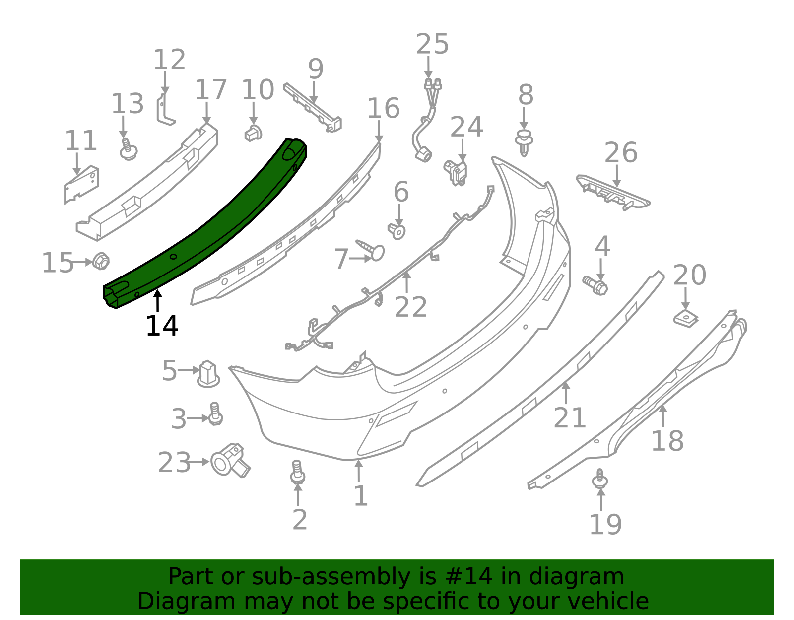 85030-9PJ1A - Reinforce-Inner, Rear Bumper Center - 2013-2025 Nissan ...