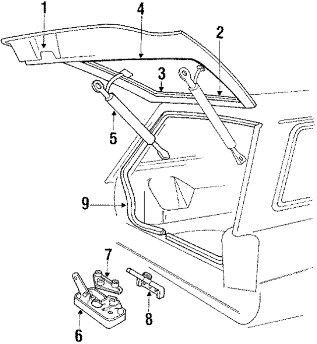 E8FZ58406A10D - : Lift-Gate Lift Support for Ford Image