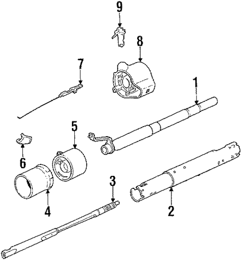 Standard Steering Column for 1984 Chevrolet Citation II #0