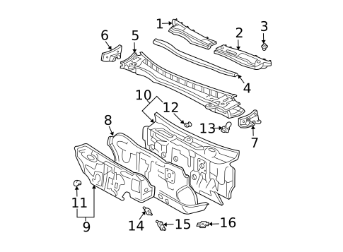 Cowl for 1999 Toyota Solara #0