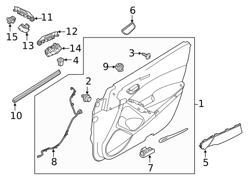 Interior Trim - Front Door for 2021 Mazda 6 #0
