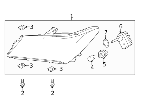 Headlamp Components for 2015 Acura MDX #0