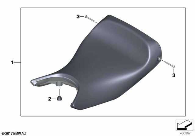 52538544551 - Seats and Seat Bench: Body Screw without Shoulder - M5X50 for BMW-Motorrad Image