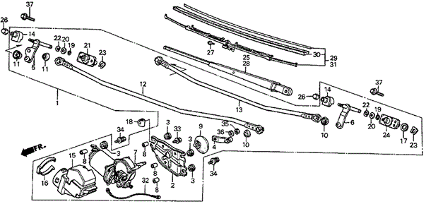 Front Windshield Wiper for 1984 Honda Prelude #0