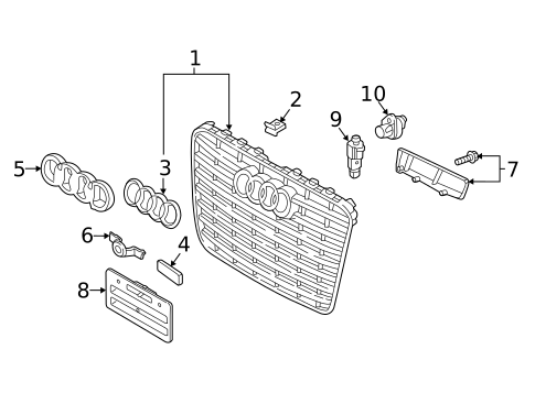 Grille & Components for 2017 Audi S8 #0