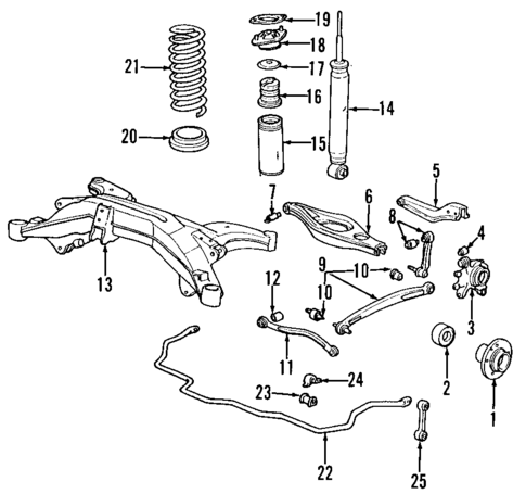 Rear Suspension for 1997 BMW 840Ci #1