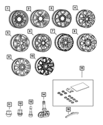 6MS041UWAA - Wheels: Aluminum Wheel, Front Or Rear for Mopar Image