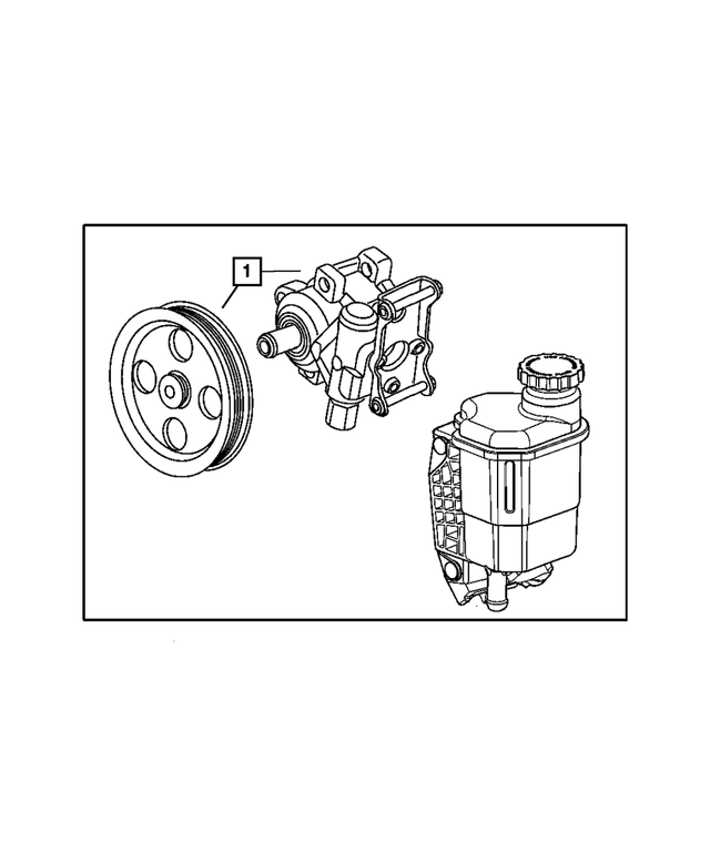 R8034326AB - Steering: Power Steering Pump And Pulley, Remanufactured for Mopar Image image