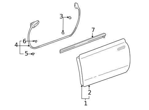 Exterior Trim - Door for 2003 Toyota MR2 Spyder #0