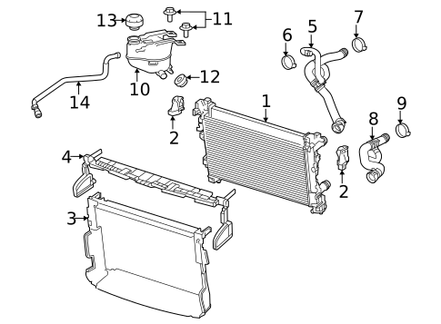 Radiator & Components for 2019 Ram ProMaster City #0