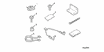 90321SE1000 - Accessory Components: NUT, CLIP (AIR SPOILER) for Honda Image