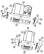 68050636AA - Interior Trim: Seat Back Retainer for Dodge: Ram 1500, Ram 2500, Ram 3500 | Ram: 1500, 1500 Classic, 2500, 3500 Image