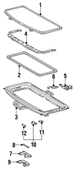 6320116081 - Body: Glass Panel for Toyota Image