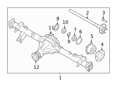 Axle & Differential for 2011 Suzuki Equator #0