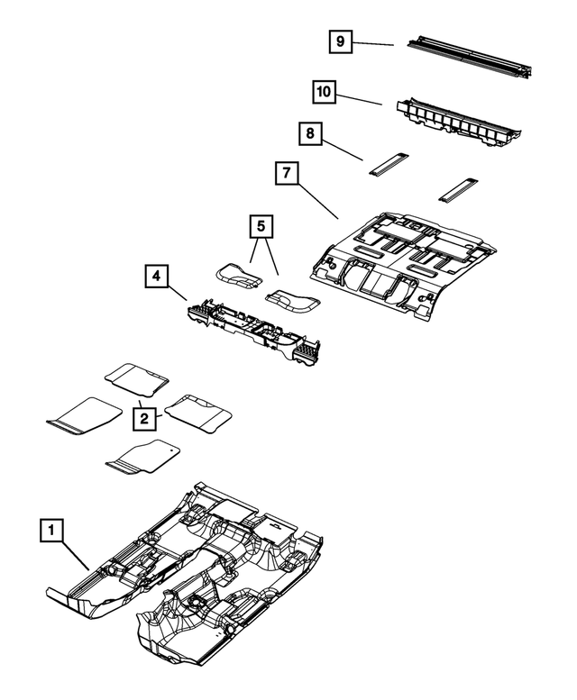 5KC381J8AE - Interior Trim: Load Floor Lid for Mopar Image