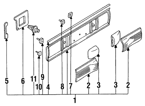 Finish Panel for 1992 Mazda Protege #0