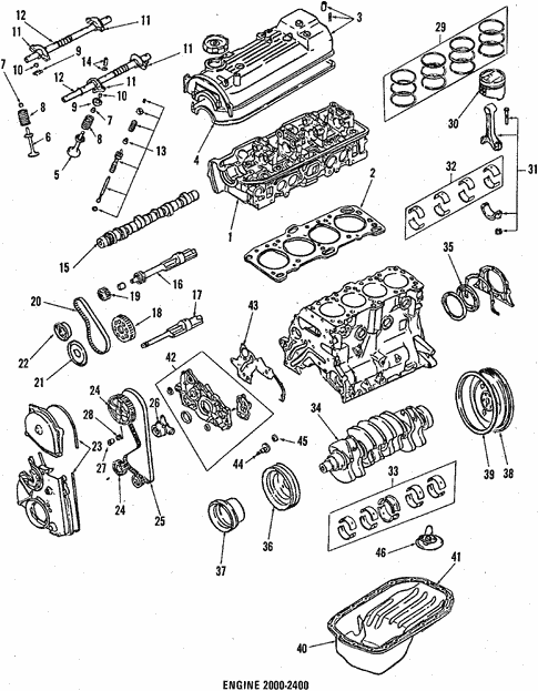 1995 Mitsubishi Mighty Max 2.4L Engine Cylinder Head EHMI2.4 -12