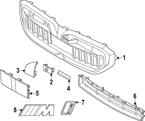 Grille & Components for 2024 BMW i5 #0