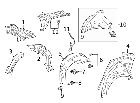 Inner Structure for 2025 Toyota Corolla #1