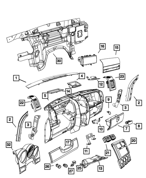 Instrument Panel for 2009 Dodge Nitro #0
