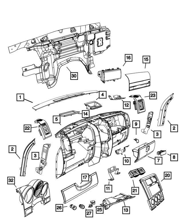 4685370 - Instrument Panel and Radios and Consoles: Cigar Lighter Knob And Element for Chrysler: 300 | Dodge: Challenger, Charger, Dakota, Durango, Magnum, Nitro, Viper | Jeep: Grand Cherokee, Liberty Image