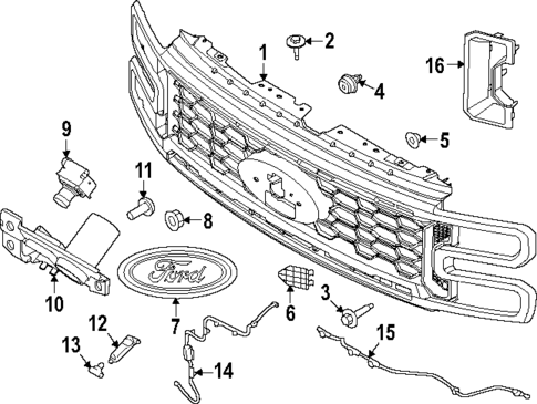 Grille & Components for 2024 Ford F-350 Super Duty #1