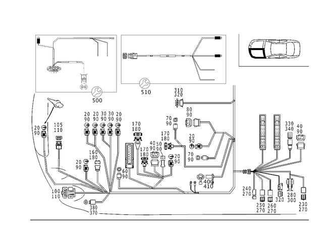 2105450730 - Electrical Equipment and Instruments: Housing for Mercedes-Benz: CL500, CL55 AMG, E430, ML320, ML430, ML55 AMG, S430, S55 AMG, SL320 Image image