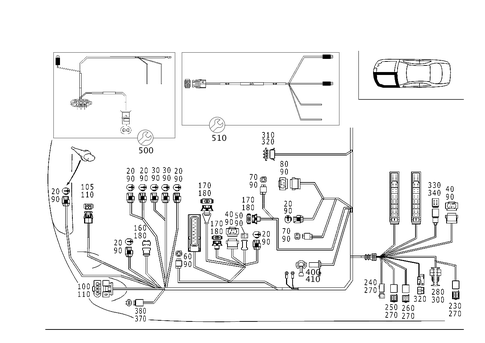 Engine Cable Harness, Body Mounted for 2001 Mercedes-Benz CL 55 AMG&reg; #0