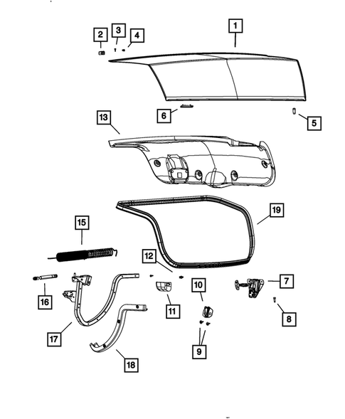 Deck Lid for 2011 Chrysler 300 #0