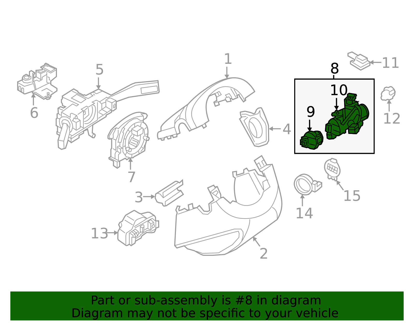 Ignition Lock Switch Housing – 5C6905841 – For Volkswagen Beetle 2012-2019 & Jetta 2011-2018 – Steering Column