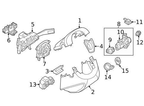 Shroud, Switches & Levers for 2015 Volkswagen Jetta #0