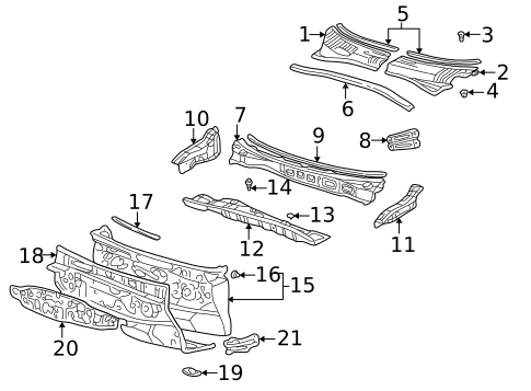 Cowl for 2002 Toyota Prius #0