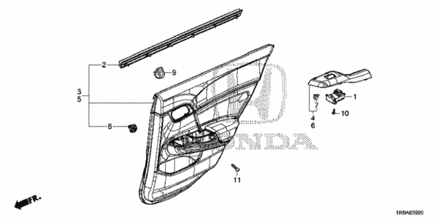 Rear Door Lining for 2013 Honda Civic #0
