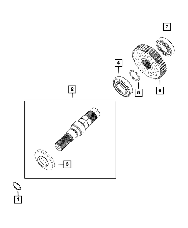 68055260AB - Transfer Case and Power Transfer Unit: Output Shaft Bearing for Mopar Image