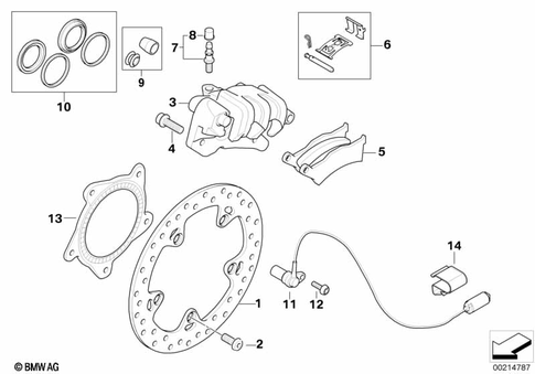 Rear Wheel Brake for 2009 BMW-Motorrad F 800 ST #0