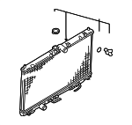 1350A163 - Cooling System: Radiator Assembly for Mitsubishi Image
