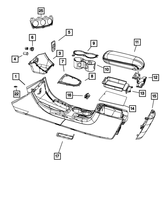 68101521AA - : Cup Holder Liner for Mopar Image